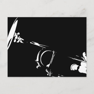 Abstrakte Trumpet-Postkarte Postkarte