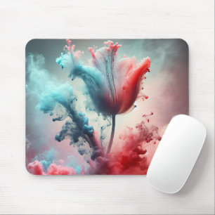 Abstrakte Tulip mit rauen Wolken Mousepad