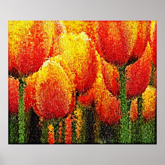 Abstrakte Tulip Painting Art Posters Poster (Vorne)
