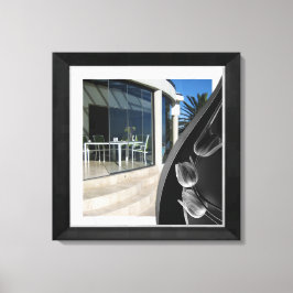 Abstrakte Tulips aus weißem Marmor Leinwanddruck