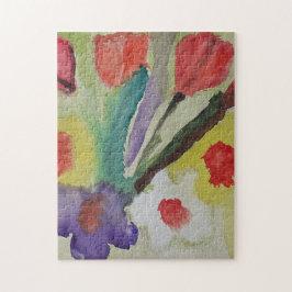Abstrakte Tulips & Spring Blumen Jigsaw Puzzle