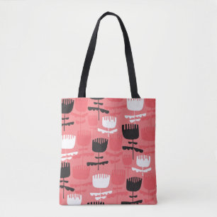 Abstrakte Tulpe Blume Silhouette nahtlos Muster