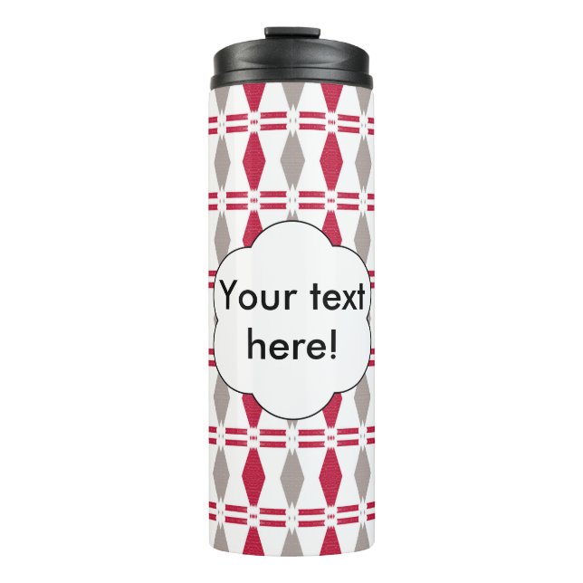 Abstrakte Tumbler-Vorlage Thermosbecher (Vorderseite)