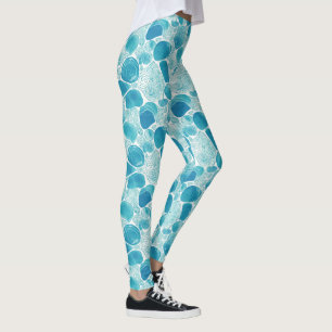 Abstrakte Türkis Intricate Leggings 