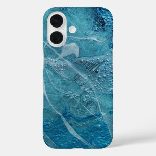 Abstrakte türkisfarbene Farbe iPhone 16 Hülle