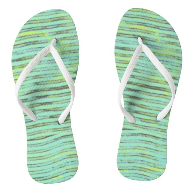Abstrakte Türkisgrün Flip Flops (Fußbett)