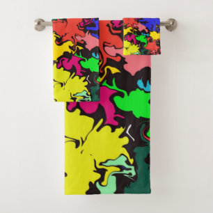 Abstrakte Twirbel / Badhandtuch Set