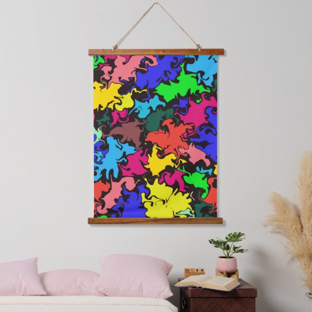 Abstrakte Twirbel / Wandteppich Mit Holzrahmen (Schlafzimmer)