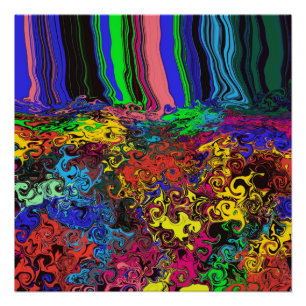 Abstrakte Twirler / Pinsel / Poster