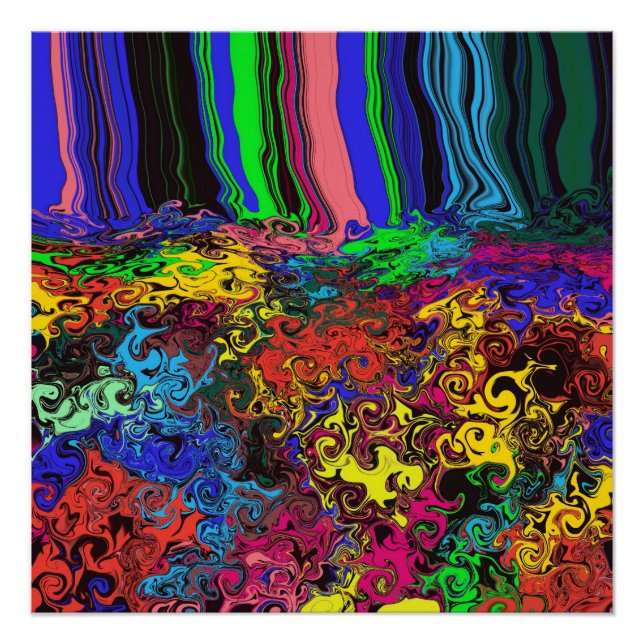 Abstrakte Twirler / Pinsel / Poster (Vorderseite)