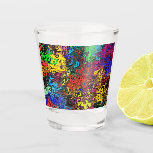 Abstrakte Twirler / Schnapsglas (Vorderseite)