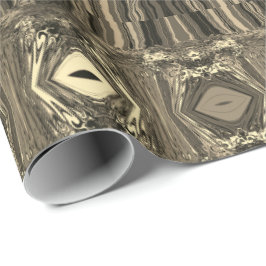 Abstrakte Twirlers P & P Halbe Brick Sepia Geschenkpapier