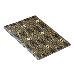 Abstrakte Twirlers P & P Halbe Brick Sepia Notizblock