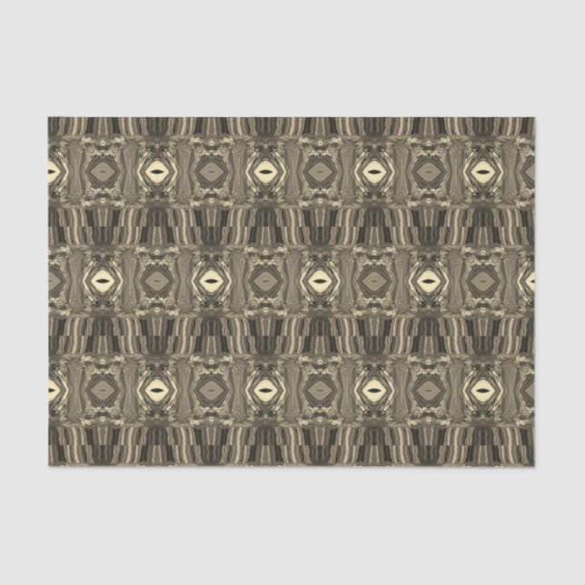 Abstrakte Twirlers P & P Halbe Brick Sepia Seidenpapier (Vorderseite)