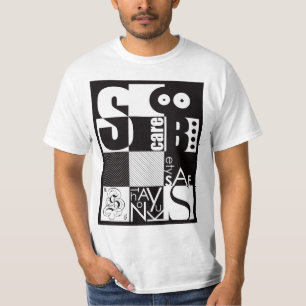 Abstrakte Typografie T-Shirt