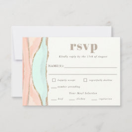 Abstrakte UAWG für künstlerische Küstengewässer RSVP Karte