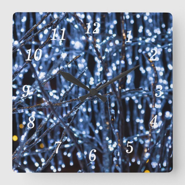 Abstrakte Uhr der blauen Lichter (Vorderseite)