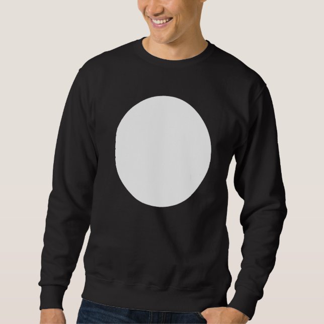 Abstrakte, unbedruckte, weiße Circle Graphics Sweatshirt (Vorderseite)