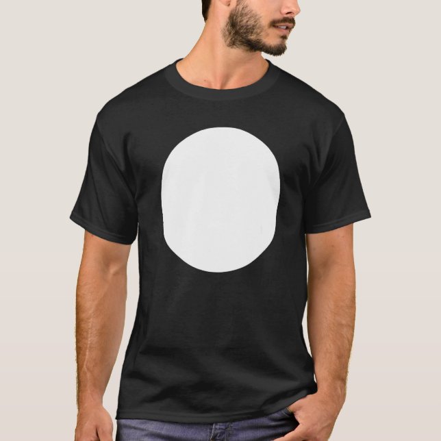 Abstrakte, unbedruckte, weiße Circle Graphics T-Shirt (Vorderseite)