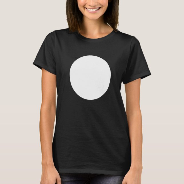 Abstrakte, unbedruckte, weiße Circle Graphics T-Shirt (Vorderseite)