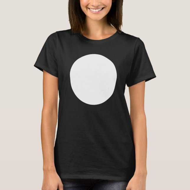 Abstrakte, unbedruckte, weiße Circle Graphics T-Shirt (Vorderseite)