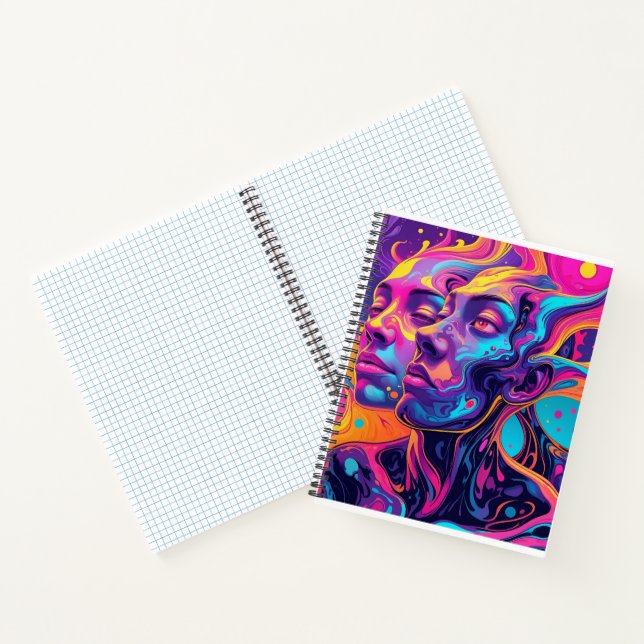 Abstrakte und entfernte Portraits1 Notizbuch (Innenseite)
