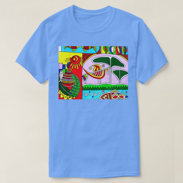 Abstrakte und Gezeichnet Kunst T-Shirt (Design vorne)