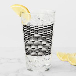 Abstrakte und interessante graue, fotografierte Fl Glas