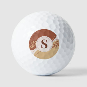 Abstrakte unregelmäßige Formen mit Erdfarben Golfball