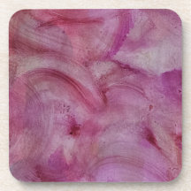 Abstrakte Untersetzer - Sanfter Rosa-Strudel