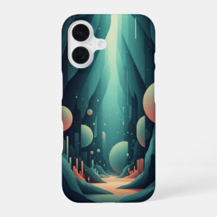 Abstrakte Unterwasserhöhle iPhone 16 Hülle