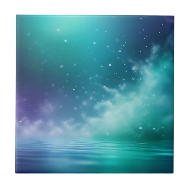 Abstrakte Unterwasserwelt Fliese (Vorderseite)