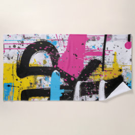 Abstrakte urbane Graffiti-Splash-Kunst Strandtuch