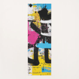 Abstrakte urbane Graffiti-Splash-Kunst Yogamatte