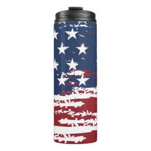 Abstrakte US-Flagge   Thermosbecher