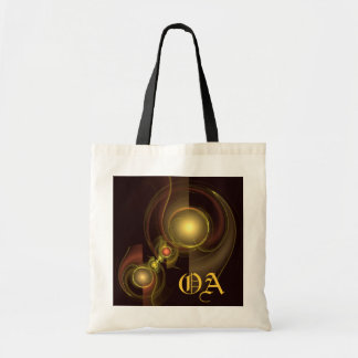 Abstrakte Verbindung Art Monogram Bag Tragetasche