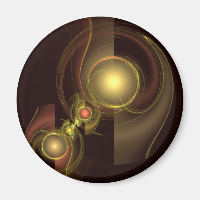 Abstrakte Verbindung Art Round Magnet (Vorne)