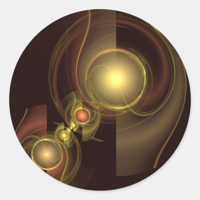 Abstrakte Verbindung Art Round Sticker (Vorderseite)