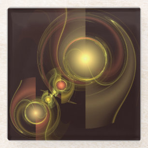 Abstrakte Verbindung Glasuntersetzer