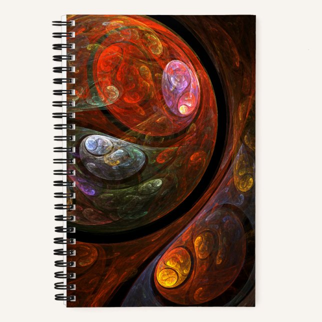 Abstrakte Verbindungsart Notizbuch (Vorderseite)