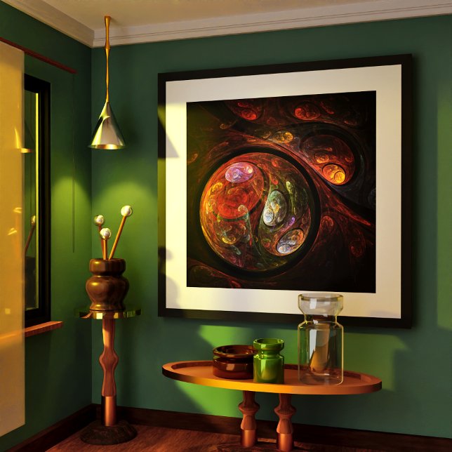 Abstrakte Verbindungsart Poster (Fluid Connection Abstract Art Poster)