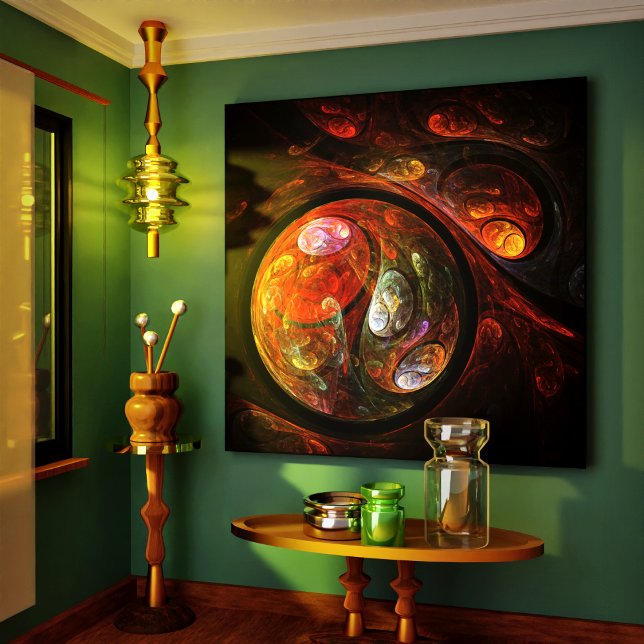 Abstrakte Verbindungskunst gepackte Leinwand (Fluid Connection Abstract Art Wrapped Canvas Print)