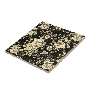 Abstrakte Vintage-Blumen-Sparkle-Glastextur Fliese