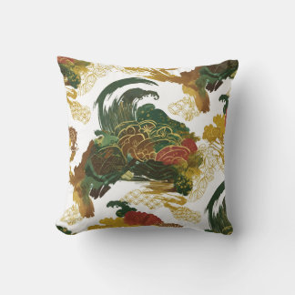 Abstrakte, Vintage, blumengeschmückte Kissen im Hi