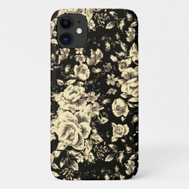 Abstrakte Vintage Blumenglastextur Case-Mate iPhone Hülle (Rückseite)