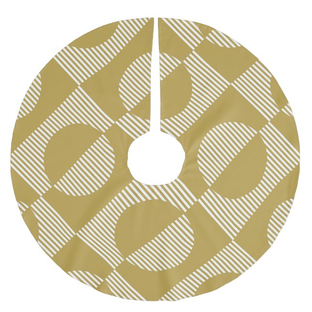 Abstrakte Vintage Geometrie nahtlos Polyester Weihnachtsbaumdecke (Vorderseite)