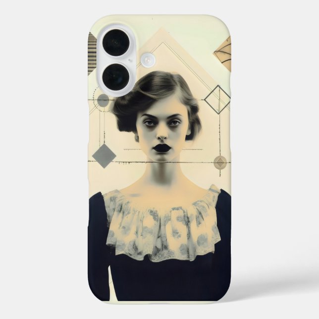 Abstrakte Vintage Girl Case-Mate iPhone Hülle (Rückseite)