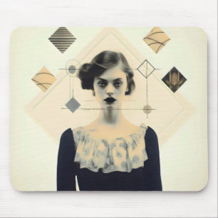 Abstrakte Vintage Girl Mousepad