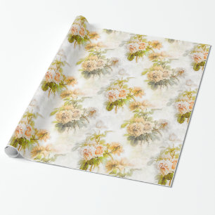 Abstrakte Vintage Rose Garten Geschenkpapier
