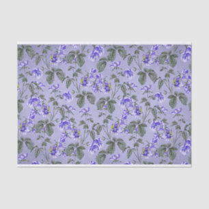 Abstrakte Vintage violette Blumen Seidenpapier